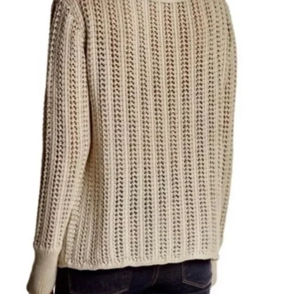Calypso St. Barth Varinka Beige Open-Knit Sweater size small $350 - Picture 2 of 11